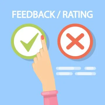 Feedback tick and cross. Illustrazione stock