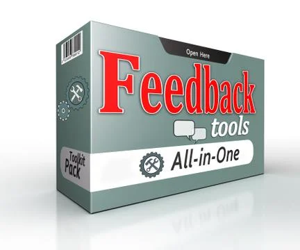 Feedback tools pack all in one concept on white background Stock Illustration