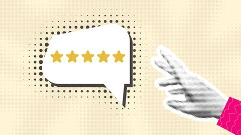 Feedback from the user of application or the customer of the store Stock Illustration