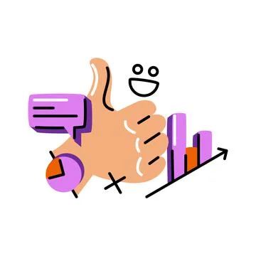 Feedback. Vector icon in bold line style Stock Illustration