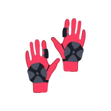 Feedback vr glove cartoon vector illustration Stock Illustration