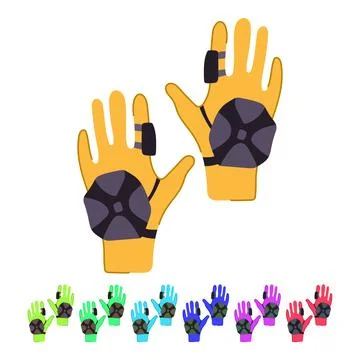 Feedback vr glove vector cartoon graphic Stock Illustration