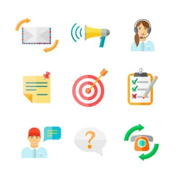 Feedback Web Icons Set Ilustración de archivo