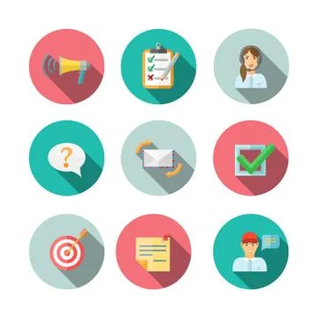 Feedback Web Icons Set 库存插图