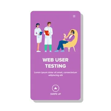 Feedback web user testing vector Stock Illustration