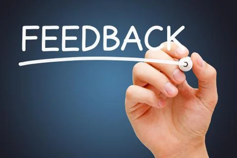 Feedback white marker Stock Illustration
