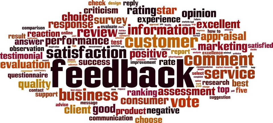 Feedback word cloud Stock Illustration