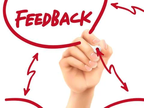Feedback word written by hand Stock Illustration