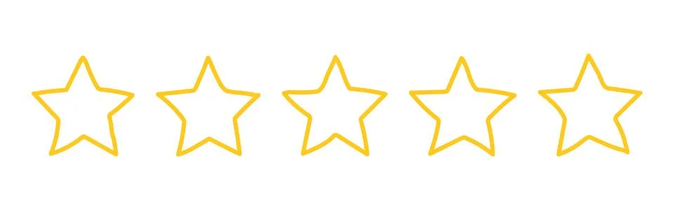 Feedback zero Stars in minimalistic style isolated on transparent backgroun.. Stock Illustration