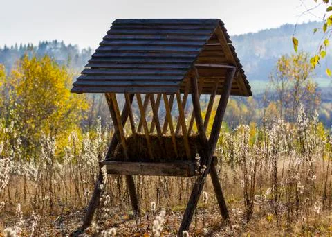 Feeder for deer Stock Photos