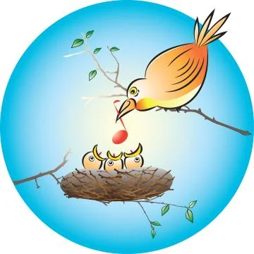 Feeding babies 스톡 일러스트