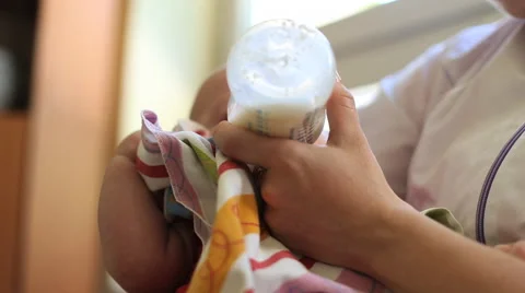 Feeding baby Stock Footage 41748150