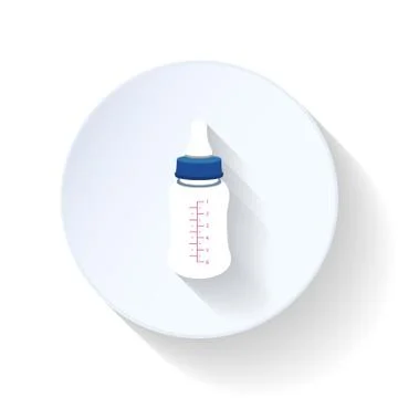 Feeding bottle flat icon Illustrazione stock