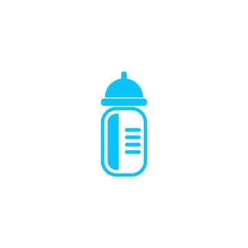 Feeding bottle icon flat. Stock Illustration