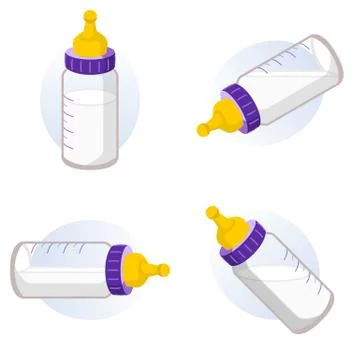 Feeding bottle with milk Stock Illustration