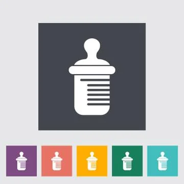 Feeding bottle vector flat icon Stock Illustration