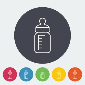 Feeding bottle vector flat icon Stock Illustration
