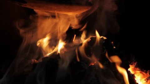 Feeding a fire at a foundry Video stock 90936527