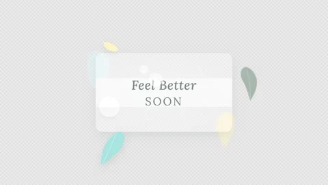 Feel better soon card design with abstract elements and text Stock Footage 344586059