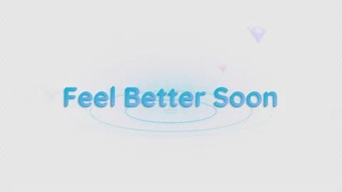 Feel better soon message design with glowing text and patterns Stock Footage 344576841