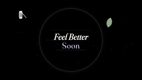 Feel better soon message with simple graphics and design elements Stock Footage 344585116