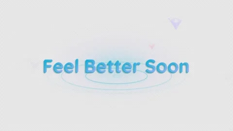 Feel better soon message with soft glowing background design Stock Footage 344566060
