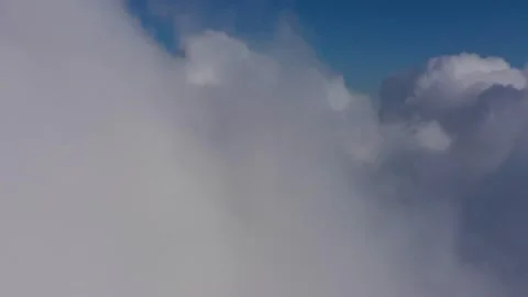 Feel like a bird flying over the clouds shoot on drone Stock Footage 218261875