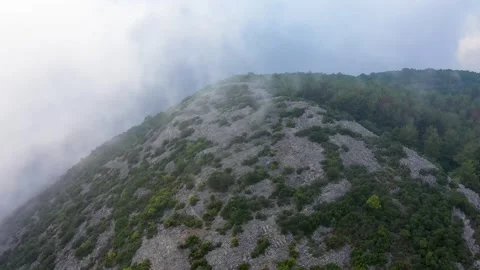Feel like a bird flying over the clouds shoot on drone Stock Footage 218262436