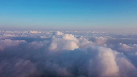 Feel like a bird flying over the clouds shoot on drone Stock Footage 218263667