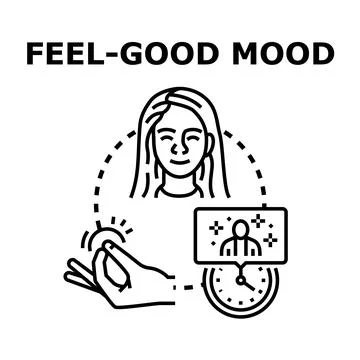 Feel good mood concept vector illustration Stock Illustration