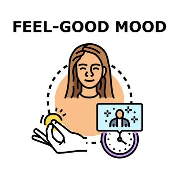 Feel good mood concept vector illustration Stock Illustration