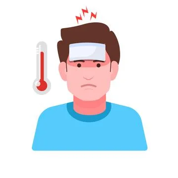 Feel unwell Stock Illustration
