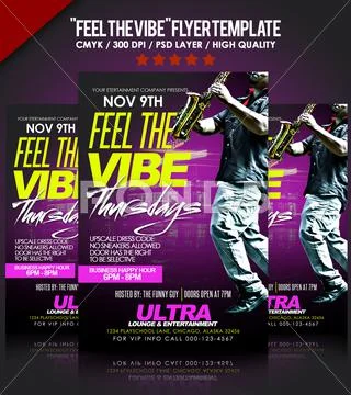 Feel The Vibe Flyer Template PSD Template