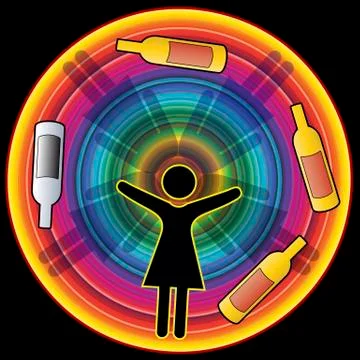 Feeling bad after getting drunk Stock Illustration