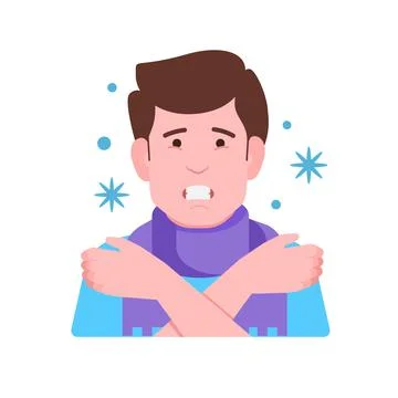 Feeling cold Stock Illustration