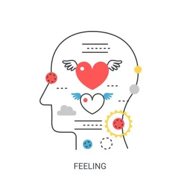Feeling emotions vector illustration concept. Ilustração Stock