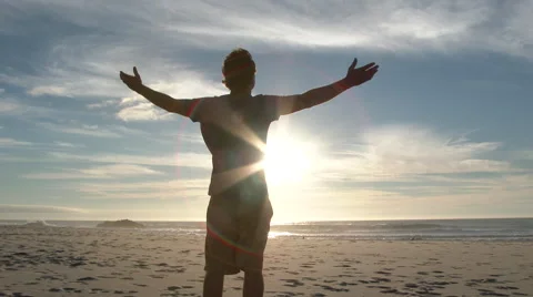 Feeling Good At The Beach Stock Footage 56470063