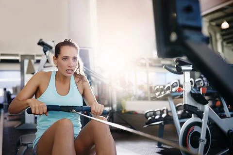 Feeling the impact of an intense workout Stock Photos