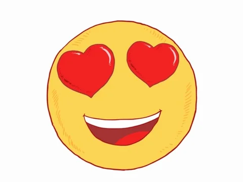 Feeling in love emoticon Video stock 103539058