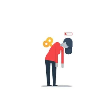Feeling low energy Stock Illustration