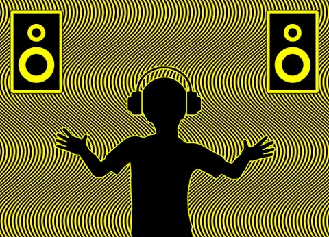 Feeling the Music for Hearing Impared Illustrazione stock
