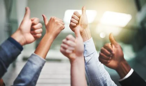 Feeling optimistic about the future of business. Closeup shot of a group of Stock Photos