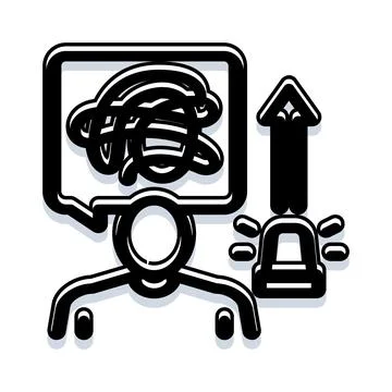 Feeling overwhelmed, stressed, having mental health problems Stock Illustration