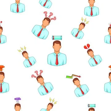 Feeling pattern, cartoon style Illustrazione stock