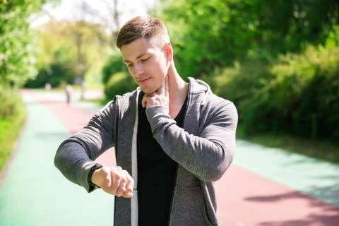 Feeling the pulse Foto stock