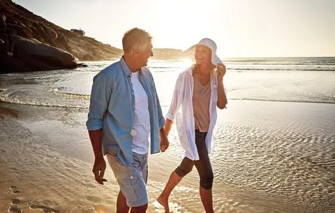 Feeling refreshed and ready to take on the world. a mature couple spending the Stock Photos