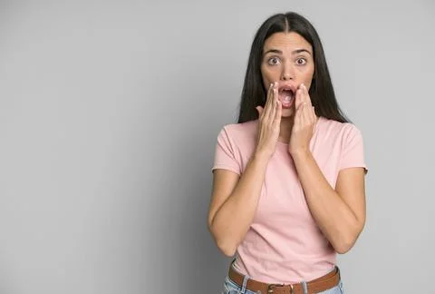 Feeling shocked and scared Stock Photos