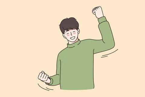 Feeling strong and powerful concept. Stock Illustration