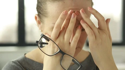  Feeling tired and stressed.  Stock Footage 106396938
