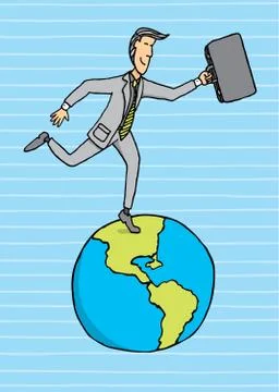 Feeling like top of the world Stock Illustration